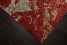 6x9 Plum, Red, Gray Color Hand Loomed Sherpa Bamboo Silk Modern Oriental Rug