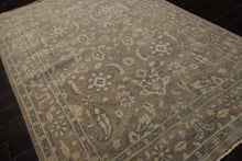 6x9 Taupe, Slate, Beige Color Hand Knotted Oushak Wool Traditional Oriental Rug