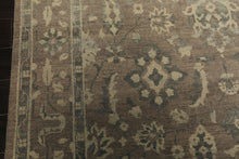 6x9 Taupe, Slate, Beige Color Hand Knotted Oushak Wool Traditional Oriental Rug