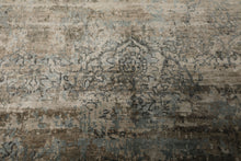 6x9 Taupe, Aqua, Brown Color Hand Loomed Sherpa Bamboo Silk Modern Oriental Rug