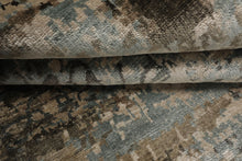 6x9 Taupe, Aqua, Brown Color Hand Loomed Sherpa Bamboo Silk Modern Oriental Rug