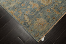 6x9 Aqua, Beige, Tan Color Hand Knotted Oushak Wool Traditional Oriental Rug