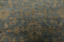 6x9 Aqua, Beige, Tan Color Hand Knotted Oushak Wool Traditional Oriental Rug