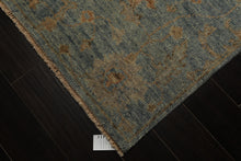 6x9 Aqua, Beige, Tan Color Hand Knotted Oushak Wool Traditional Oriental Rug