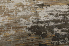 6x9 Brown, Silver, Gold Color Hand Knotted Sherpa Wool & Bamboo Silk Modern Oriental Rug