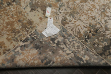 6x9 Beige, Brown, Charcoal Color Hand Knotted Sherpa Wool & Bamboo Silk Modern Oriental Rug