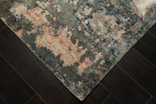6x9 Beige, Teal, Rose Color Hand Knotted Sherpa Wool & Bamboo Silk Modern Oriental Rug