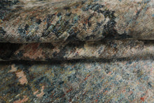 6x9 Beige, Teal, Rose Color Hand Knotted Sherpa Wool & Bamboo Silk Modern Oriental Rug
