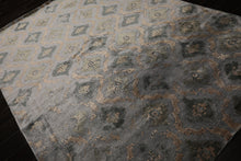 6x9 Silver, Gray, Tan Color Hand Knotted Tibetan Bamboo Silk Modern Oriental Rug