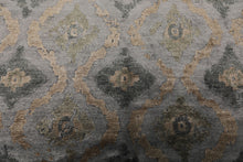 6x9 Silver, Gray, Tan Color Hand Knotted Tibetan Bamboo Silk Modern Oriental Rug