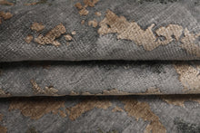 6x9 Silver, Gray, Tan Color Hand Knotted Tibetan Bamboo Silk Modern Oriental Rug