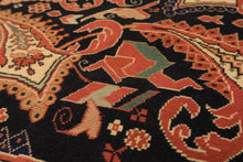 3x5 Charcoal, Burnt Orange, Ivory Color Hand Knotted Oushak Wool Arts & Crafts Oriental Rug