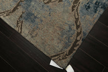 6x9 Gray, Brown, Navy Color Hand Knotted Tibetan Wool Modern Oriental Rug