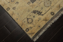 6x9 Taupe, Ivory, Gray Color Hand Knotted Oushak Wool Traditional Oriental Rug