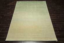Multi Size Mint Ombre Color Hand Loomed Ombre Wool Modern & Contemporary Oriental Rug