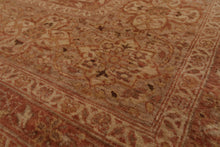 9x12 Beige, Rose, Rust Color Hand Knotted Peshawar Wool Traditional Oriental Rug