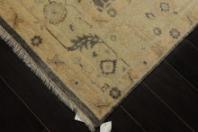 6x9 Taupe, Ivory, Gray Color Hand Knotted Oushak Wool Traditional Oriental Rug