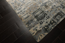 6x9 Gray, Beige, Slate Color Hand Loomed Sherpa Bamboo Silk Modern Oriental Rug