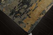 6x9 Beige, Gray, Gold Color Hand Knotted Oushak Wool Modern Oriental Rug