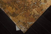 6x9 Peach, Charcoal, Green Color Hand Knotted Sherpa Wool & Bamboo Silk Modern Oriental Rug