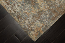 6x9 Gray, Ivory, Aqua Color Hand Knotted Sherpa Wool & Bamboo Silk Modern Oriental Rug