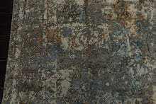 6x9 Gray, Ivory, Aqua Color Hand Knotted Sherpa Wool & Bamboo Silk Modern Oriental Rug