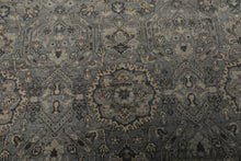 6x9 Blue, Brown, Ivory Color Hand Knotted Agra Wool Traditional Oriental Rug
