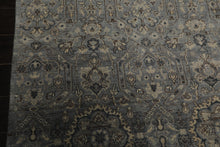 6x9 Blue, Brown, Ivory Color Hand Knotted Agra Wool Traditional Oriental Rug