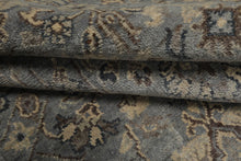 6x9 Blue, Brown, Ivory Color Hand Knotted Agra Wool Traditional Oriental Rug