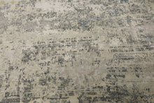 6x9 Ivory, Gray, Taupe Color Hand Knotted Sherpa Wool & Bamboo Silk Modern Oriental Rug
