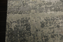 6x9 Ivory, Gray, Taupe Color Hand Knotted Sherpa Wool & Bamboo Silk Modern Oriental Rug