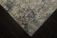 6x9 Ivory, Gray, Taupe Color Hand Knotted Sherpa Wool & Bamboo Silk Modern Oriental Rug