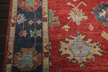 6x9 Red, Navy, Gold Color Hand Knotted Oushak Wool Traditional Oriental Rug
