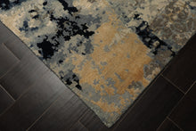 6x9 Gray, Beige, Blue Color Hand Knotted Sherpa Wool & Bamboo Silk Modern Oriental Rug