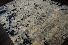 6x9 Gray, Beige, Blue Color Hand Knotted Sherpa Wool & Bamboo Silk Modern Oriental Rug