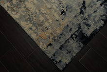 6x9 Gray, Beige, Blue Color Hand Knotted Sherpa Wool & Bamboo Silk Modern Oriental Rug