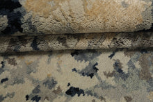6x9 Gray, Beige, Blue Color Hand Knotted Sherpa Wool & Bamboo Silk Modern Oriental Rug