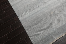 8'2''x10'1'' Hand Knotted Tibetan 100% Wool Modern & Contemporary Oriental Area Rug Gray, White Color