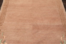 4x6 Taupe, Brown, Mint Color Hand Knotted Tibetan Wool Traditional Oriental Rug