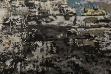 6x9 Gray, Beige, Teal Color Hand Knotted Sherpa Wool & Bamboo Silk Modern Oriental Rug