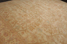 12' 1''x18' Palace Hand Knotted 100% Wool Oushak Traditional Oriental Area Rug Beige, Tan Color