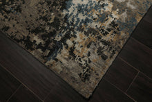 6x9 Gray, Beige, Teal Color Hand Knotted Sherpa Wool & Bamboo Silk Modern Oriental Rug