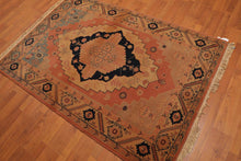 4'4''x6'4" Apricot Hand-Knotted Traditional Romanian Serapi 100% Wool Oriental Area Rug