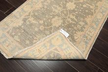 3x5 Gray, Aqua, Moss Color Hand Knotted Peshawar Wool Traditional Oriental Rug