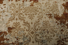 6x9 Brown, Rust, Gray Color Hand Knotted Sherpa Wool & Bamboo Silk Modern Oriental Rug