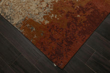 6x9 Brown, Rust, Gray Color Hand Knotted Sherpa Wool & Bamboo Silk Modern Oriental Rug