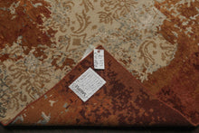 6x9 Brown, Rust, Gray Color Hand Knotted Sherpa Wool & Bamboo Silk Modern Oriental Rug