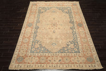 9x12 Beige, Tan, Blush Color Hand Knotted Oushak Wool Arts & Crafts Oriental Rug
