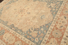 9x12 Beige, Tan, Blush Color Hand Knotted Oushak Wool Arts & Crafts Oriental Rug