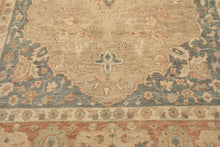 9x12 Beige, Tan, Blush Color Hand Knotted Oushak Wool Arts & Crafts Oriental Rug